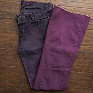 EXPRESS: Hand dyed upcycled gradient jeans